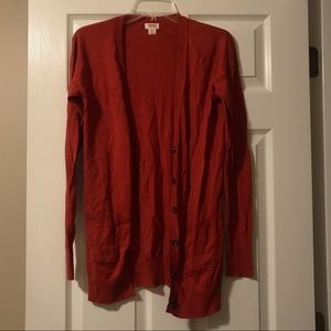 Burnt Orange Boyfriend Cardigan